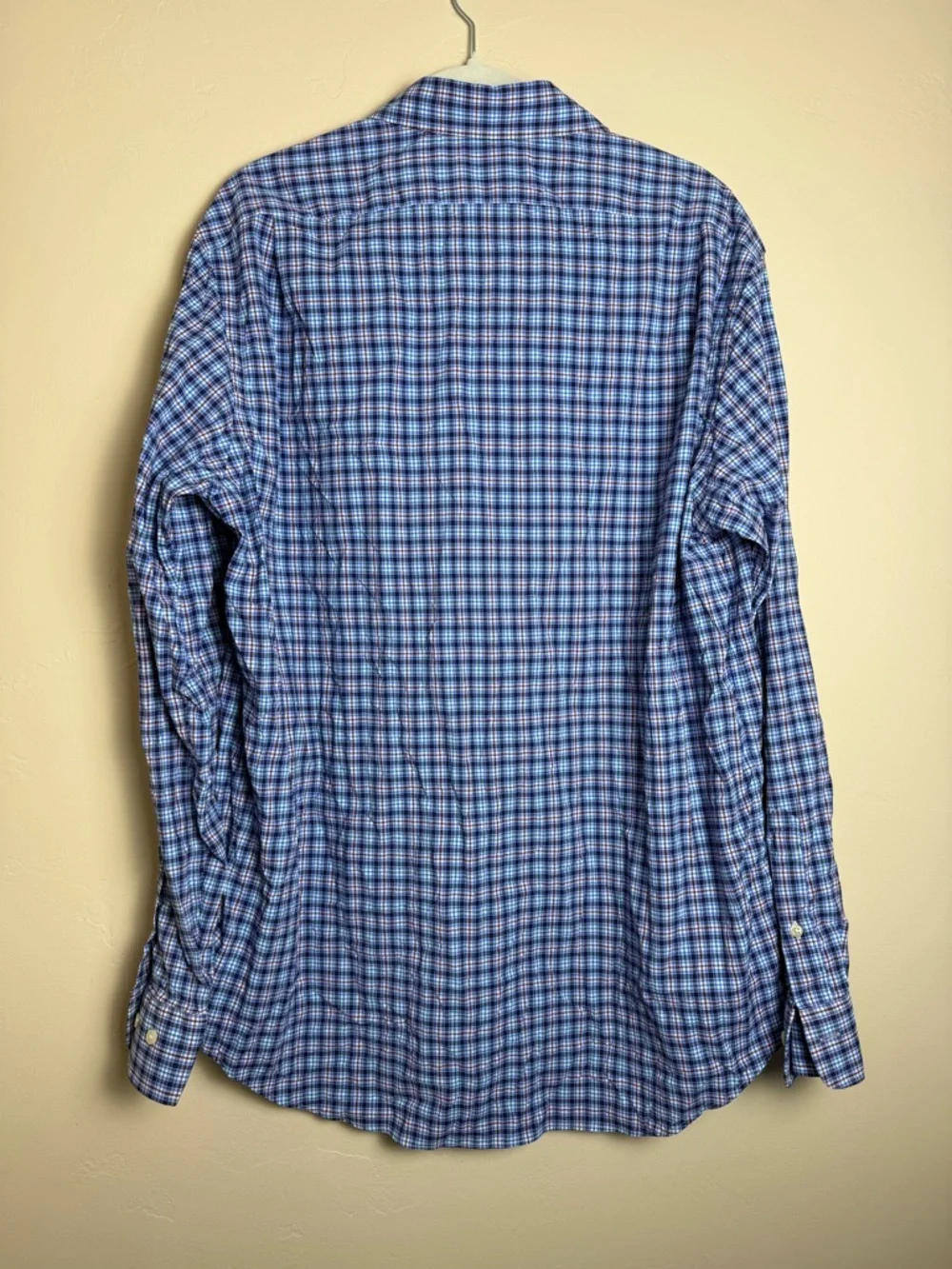 Polo Ralph Lauren Blue and White Plaid classic fit performance Button-Down Shirt